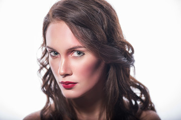 Fototapeta premium beautiful lady with a pleasant face