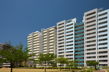 幕張の高層マンション街