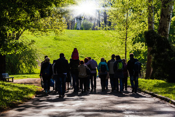 group of tourists