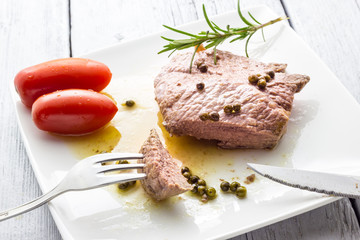 Beef with green pepper