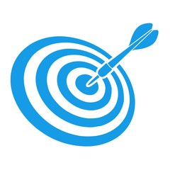 Icono aislado target azul