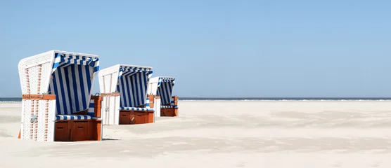 Rolgordijnen Strandkorb blau © Mirko