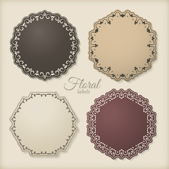 Floral circle frames