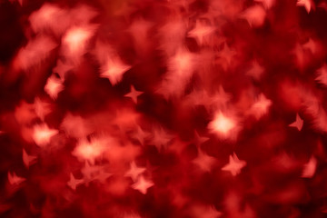 Geometric shapes on a red background