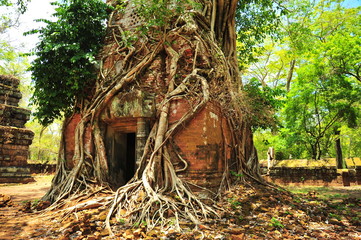 Obraz premium Ruins of Koh Ker Temple in Cambodia