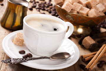 Espresso Coffee cup and Coffee pot 