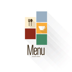 Restaurant menu. Flat design