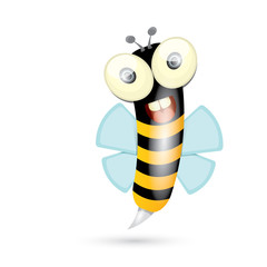 cartoon cute bright baby bee. vector