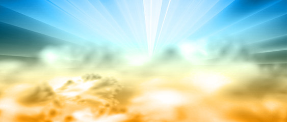 Summer sky background illustration, easy all editable