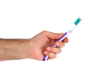 Toothbrush in hand
