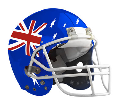 Flagged Australia American football helmet