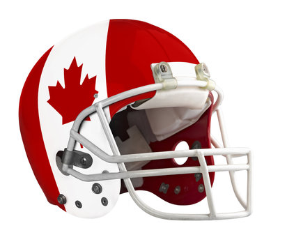 Flagged Canada American football helmet