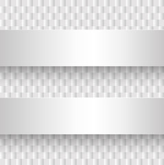 Abstract background with square pattern and banners light grey