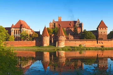 Fototapete Schloss Burg Marienburg, Festung des Deutschen Ritterordens, Polen.