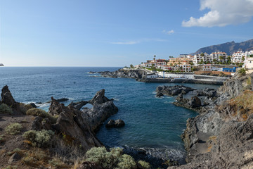 Fototapeta na wymiar Coast view towards Puerto de Santiago, Tenerife, Canary Islands,