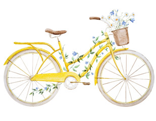 Watercolor bike bicycle