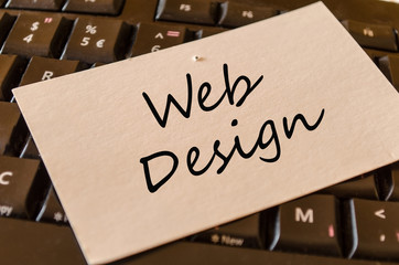 Web Design concept on keyboard