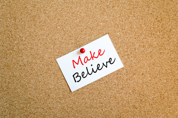 Make believe sticky note concept