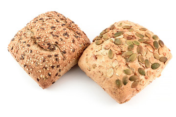 bread multicereal and bread with pumpkin seeds