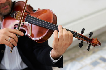 Men Violinist Playing Classical Violin
