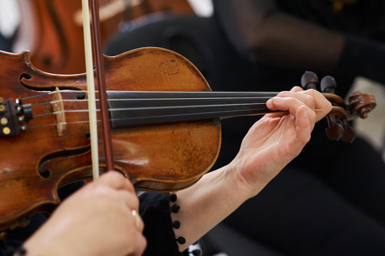 Women Violinist Playing Classical Violin