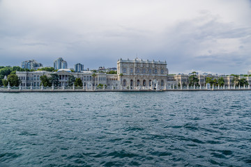Dolmabahce Palace (1853) on the banks of the Bosphorus