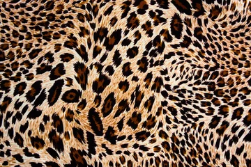 Keuken spatwand met foto texture of print fabric stripes leopard for background © somchaiphanbun
