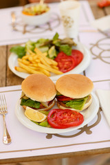 Hamburger closeup