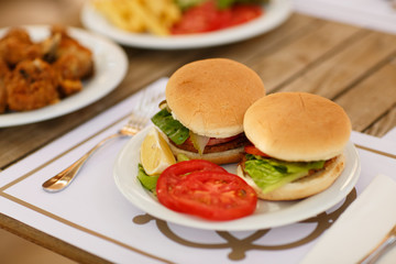Hamburger closeup