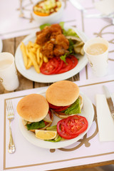 Hamburger closeup