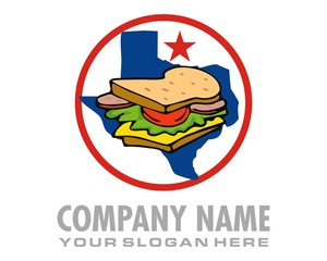 sandwich texas logo image vector