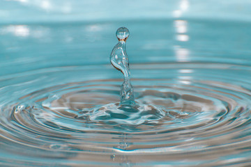 Fototapeta na wymiar Water drop in detail
