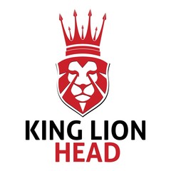 King Lion Head Logo Template
