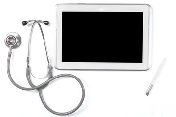 Stethoscope and medical tablet