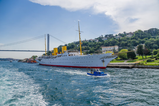 Savarona - Turkish President's yacht in the Bosporus