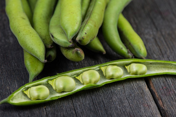 Farm fresh raw braod bean