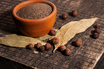 Layer of allspice peppers