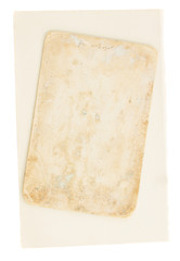 aged page and old instant photo 