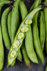 Farm fresh raw braod bean