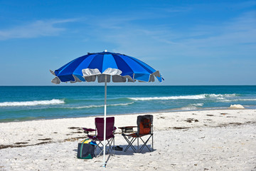 Beach Chairs with Umbrella