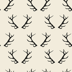 Seamless vector pattern with deer