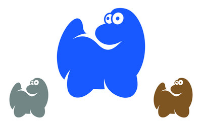 dinosaur cute logo vector