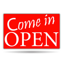 vector open sign