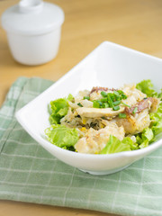 Fried Noodles with Chicken, Thai food style