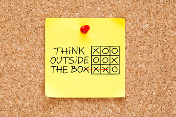 Think Outside The Box Sticky Note