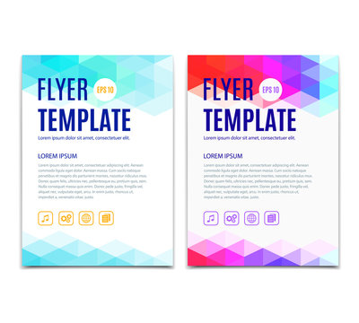 Abstract colorful geometric background. Vector  layout of flyer