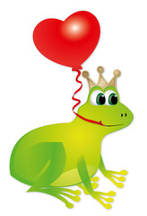 Frosch mit Herzballon