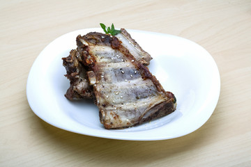 Roasted pork ribs