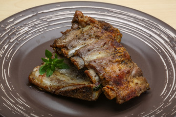 Roasted pork ribs