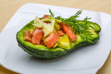 Salmon and avocado salad